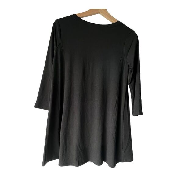 Women’s Sheila Rosebutton detail long sleeve casual blouse tunic black size S. - Picture 8 of 9